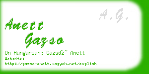 anett gazso business card